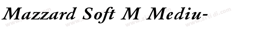 Mazzard Soft M Mediu字体转换